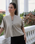 Mushroom Gray Top