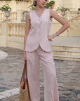 Pink Skin Waistcoat Set