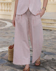 Pink Skin Waist Coat Set