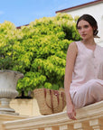 Pink Skin Waist Coat Set