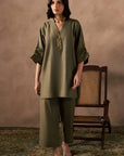 Olive Accent Matching Set