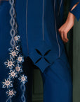 Blue Brocade Matching Set