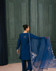 Blue Brocade Matching Set