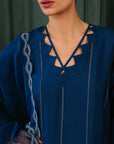 Blue Brocade Matching Set