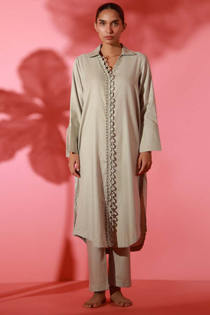 Khaki Chalk Matching Set