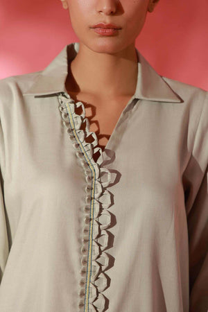 Khaki Chalk Matching Set