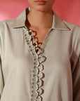 Khaki Chalk Matching Set