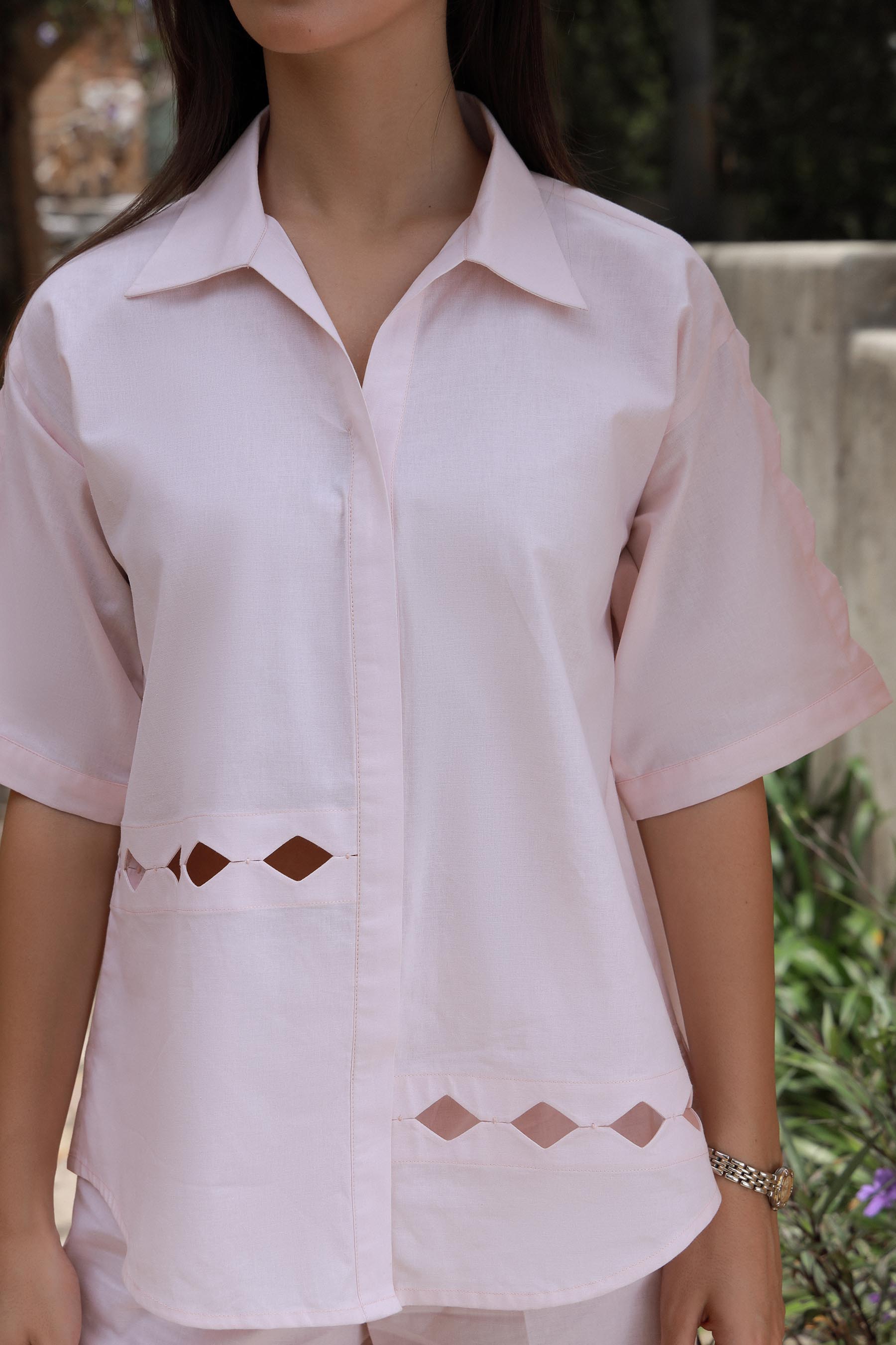 Bubble Pink Cutwork Set