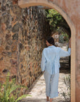 Powder Blue Linen Set