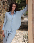 Powder Blue Linen Set