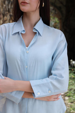 Powder Blue Linen Set