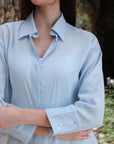 Powder Blue Linen Set