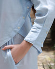 Powder Blue Linen Set