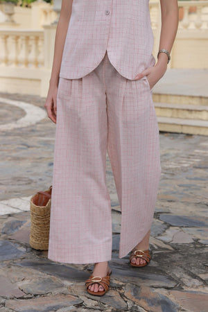 Pink Skin Waistcoat Set