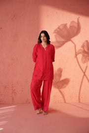 Crimson Bloom Matching Set