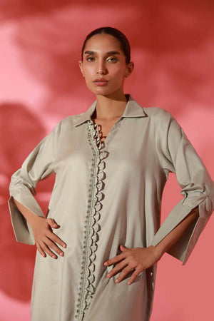 Khaki Chalk Matching Set